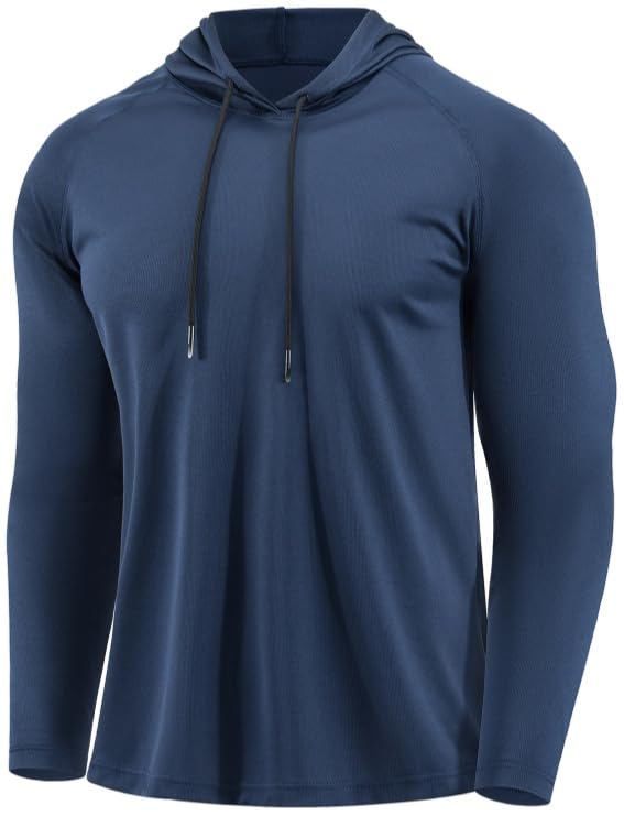 Men's Quick-Dry Long Sleeve Training Hoodie for Running & Gym