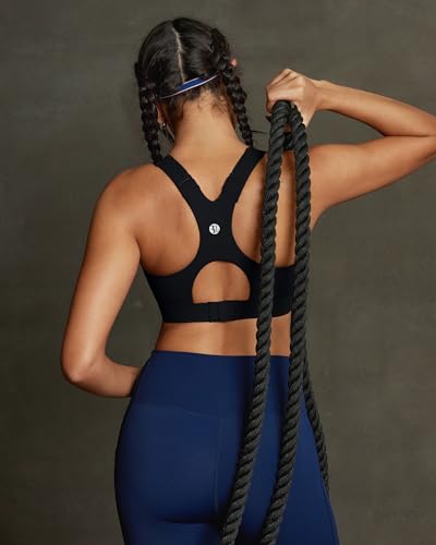 RUNNING GIRL Sports Bras for Women High Support, Adjustable Straps High Impact Racerback Bra with Hook Closure Molded Cup