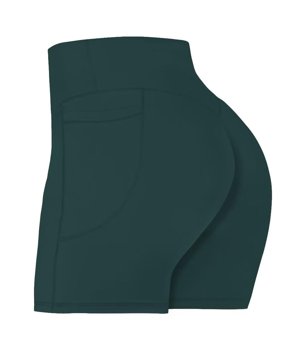 Sunzel No Front Seam Biker Shorts for Women with Pockets, Yoga Workout Gym Bike Shorts with Tummy Control