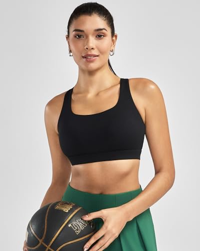 RUNNING GIRL Sports Bras for Women,Crisscross Back High Impact Sports Bra with Hook Closure Workout Supportive Bra
