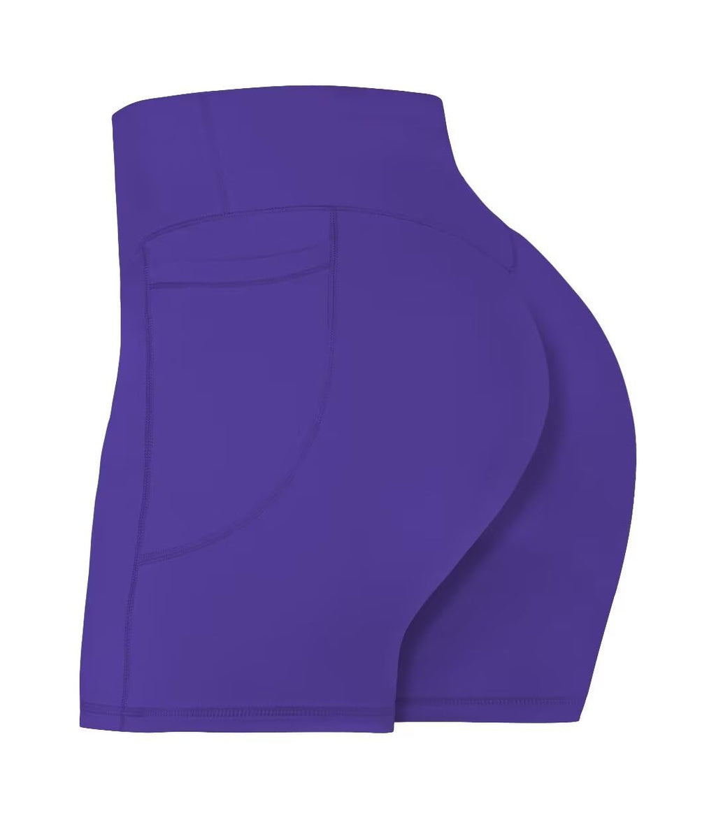 Sunzel No Front Seam Biker Shorts for Women with Pockets, Yoga Workout Gym Bike Shorts with Tummy Control