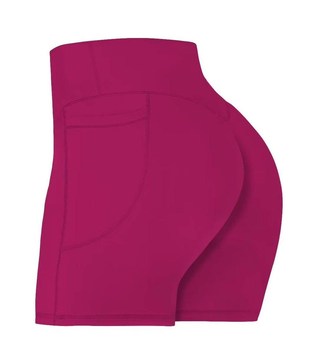 Sunzel No Front Seam Biker Shorts for Women with Pockets, Yoga Workout Gym Bike Shorts with Tummy Control