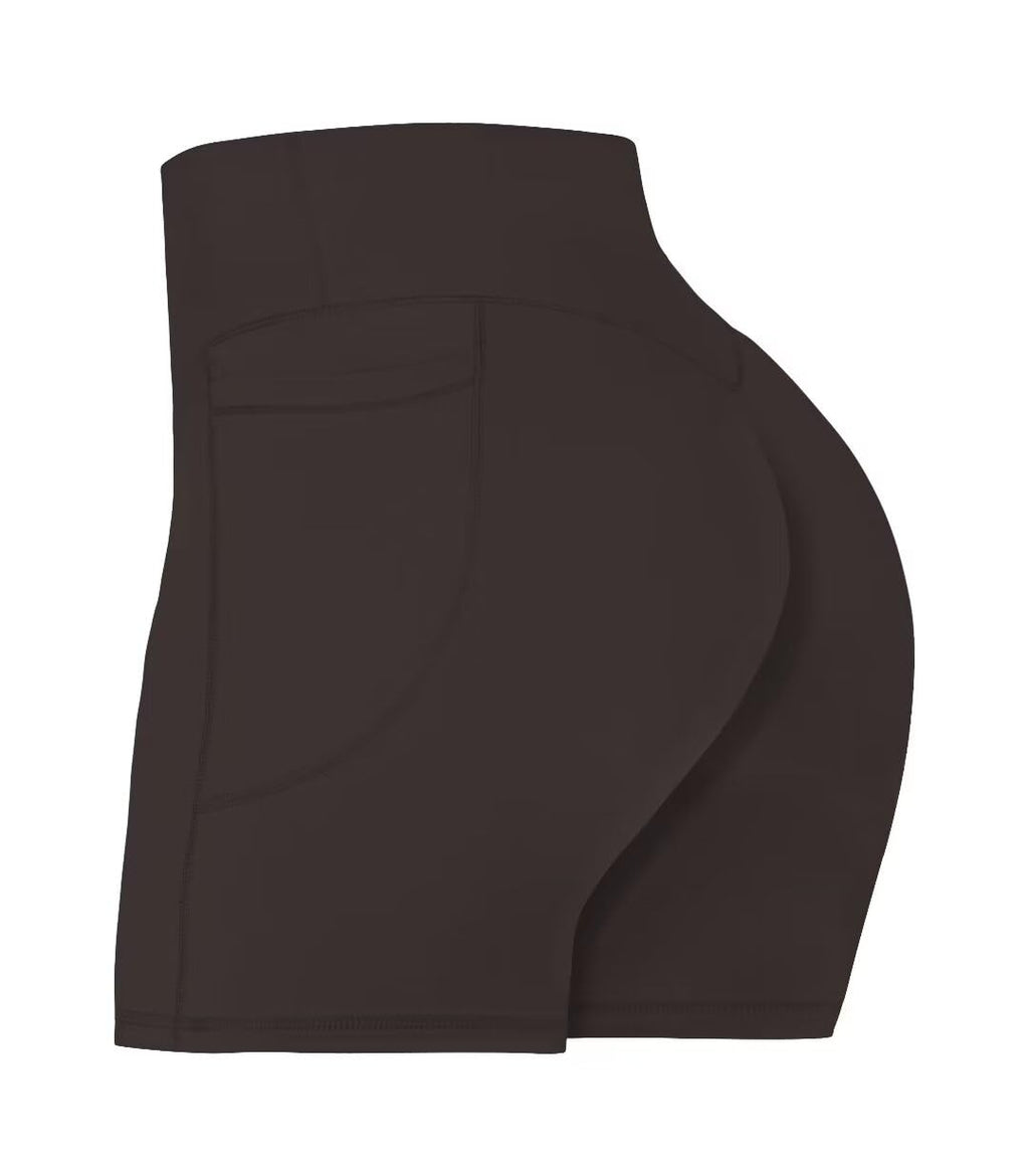 Sunzel No Front Seam Biker Shorts for Women with Pockets, Yoga Workout Gym Bike Shorts with Tummy Control