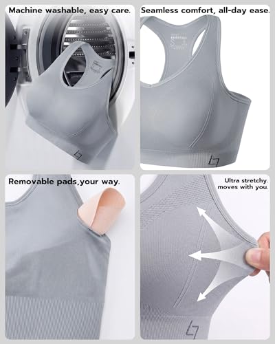 FITTIN Supportive Sports Bra for Large-Bust: 12-Hour Zero-Pressure Comfort - Full Coverage Workout for Plus Size Women