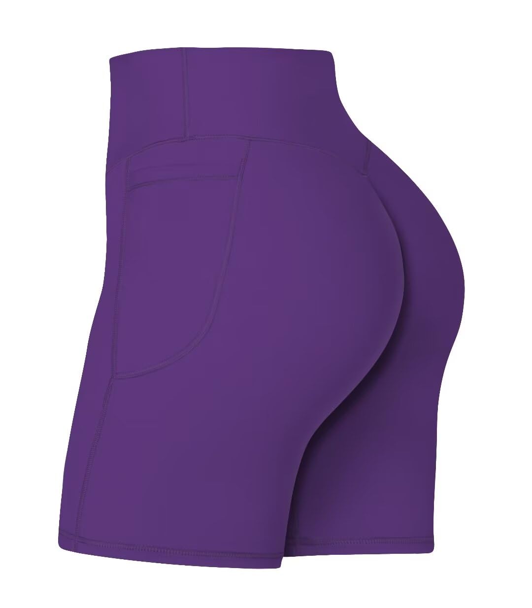 Sunzel No Front Seam Biker Shorts for Women with Pockets, Yoga Workout Gym Bike Shorts with Tummy Control