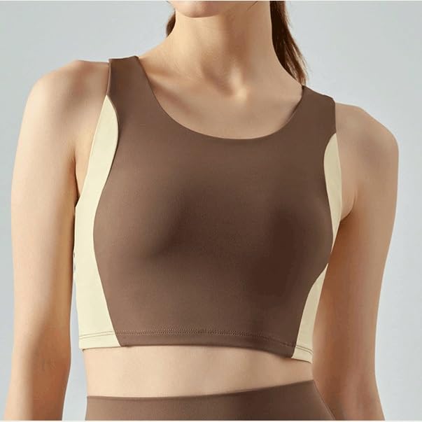 DCYMI Women Breathable Sports Bra Absorb Sweat Shockproof Padded Gym Running Fitness Yoga Sports Bra