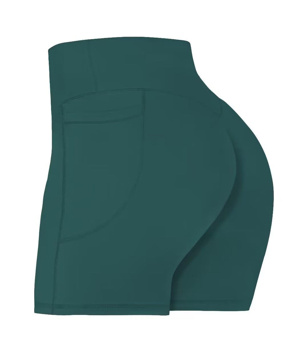 Sunzel No Front Seam Biker Shorts for Women with Pockets, Yoga Workout Gym Bike Shorts with Tummy Control