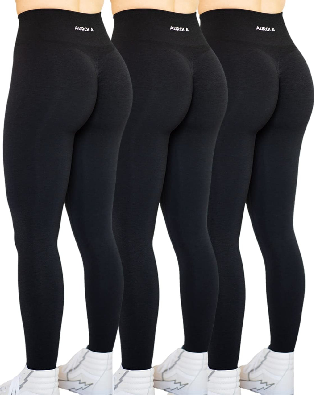 AUROLA Workout Leggings for Women Seamless Scrunch Tights Tummy Control Gym Fitness Girl Sport Active Yoga Pants