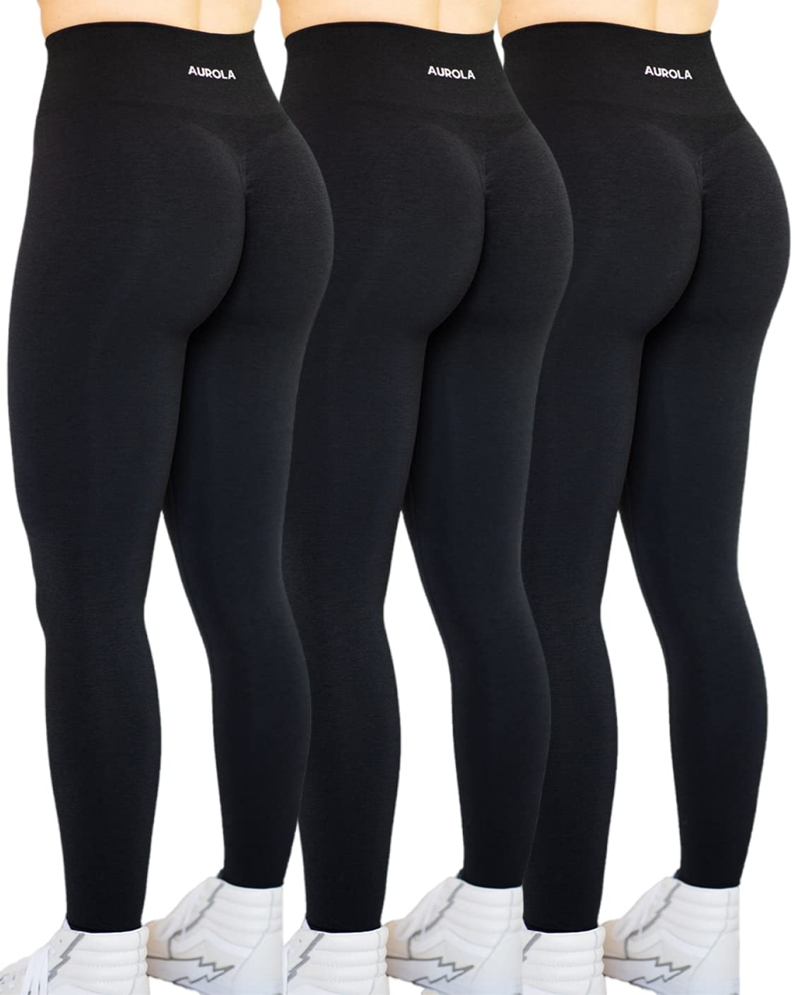 AUROLA Workout Leggings for Women Seamless Scrunch Tights Tummy Control Gym Fitness Girl Sport Active Yoga Pants
