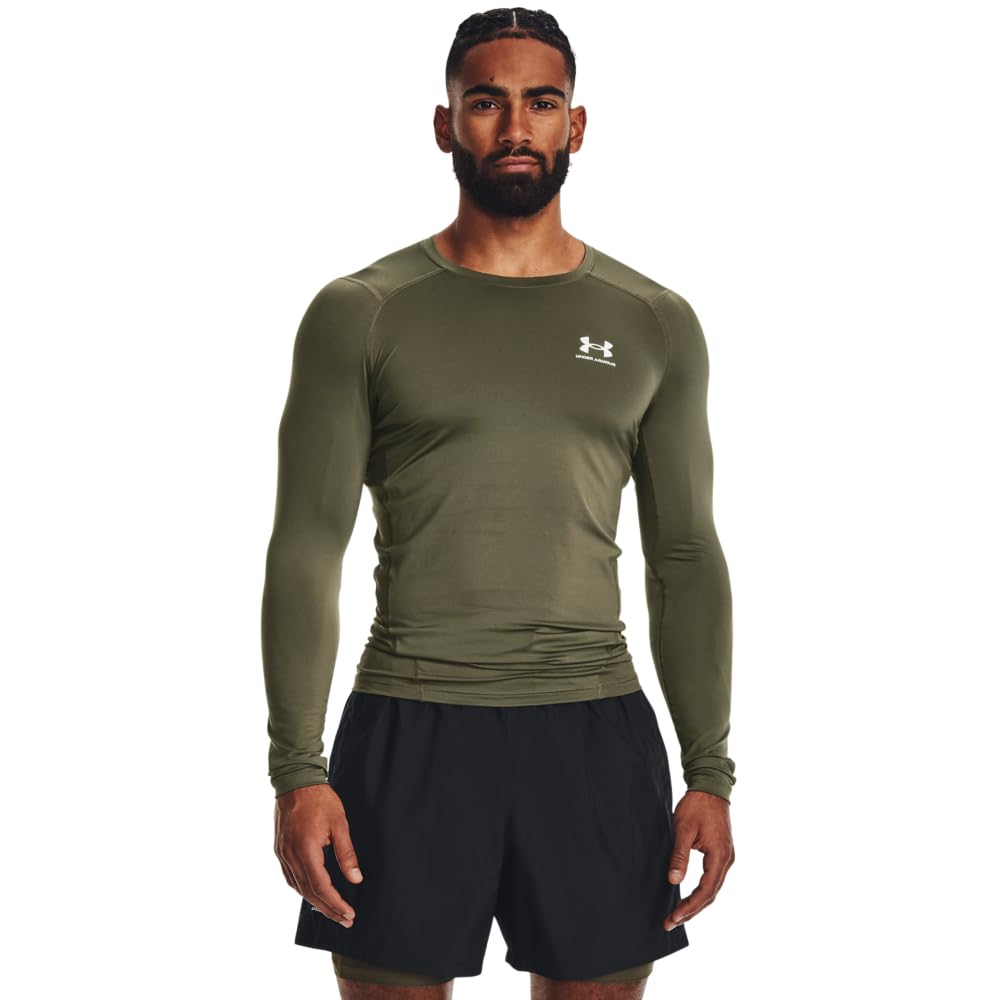 Men's HeatGear Long-Sleeve Compression Shirt for Training & Running