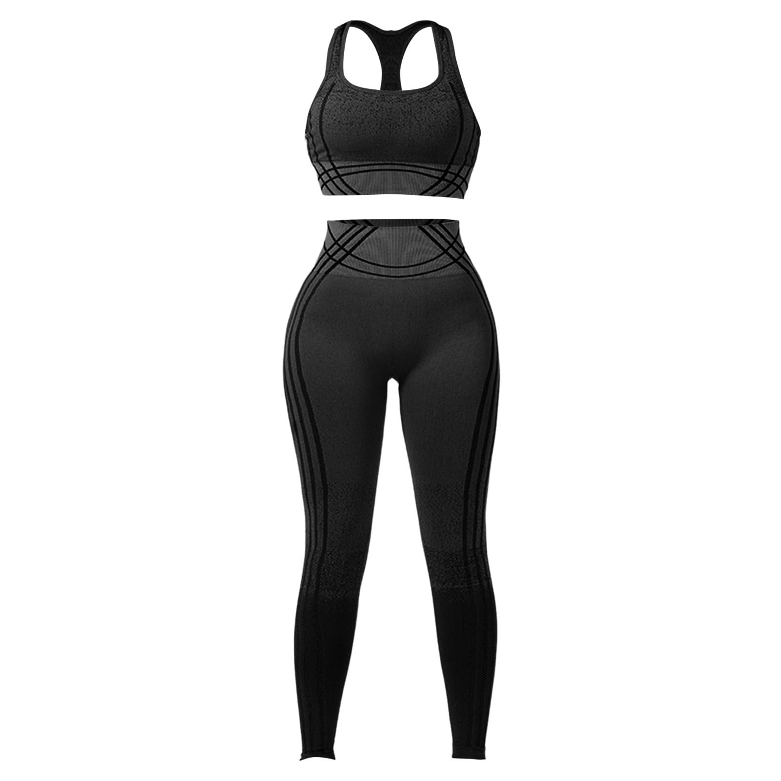Women's Seamless Yoga Workout Set with Sports Bra & Leggings