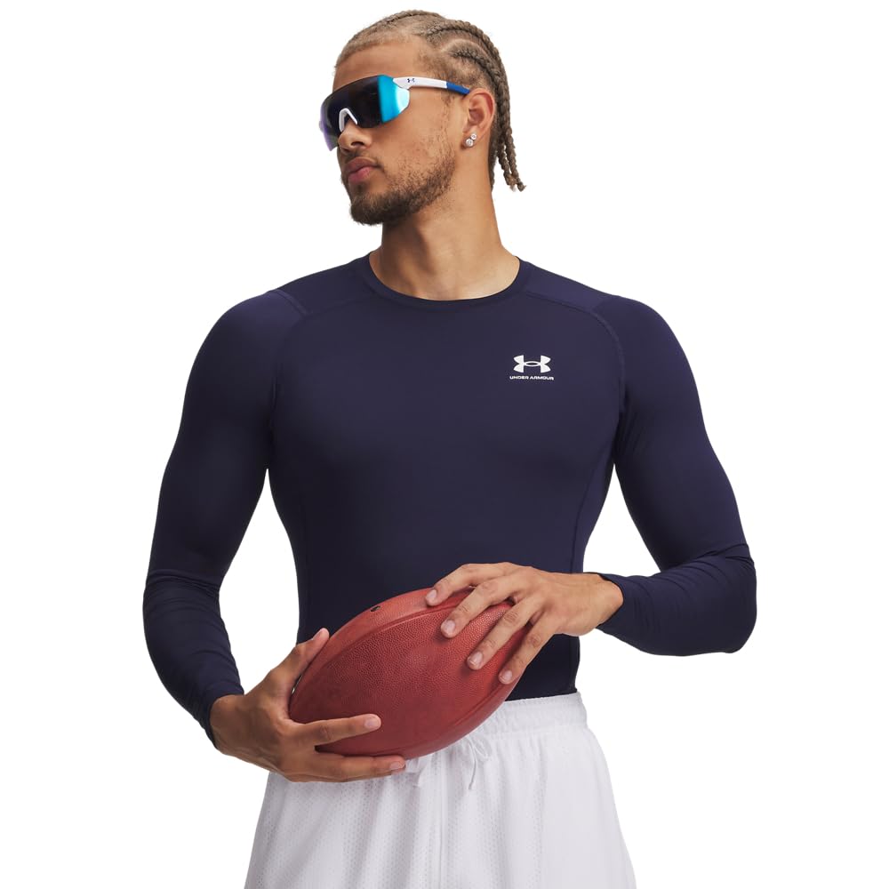 Men's HeatGear Long-Sleeve Compression Shirt for Training & Running