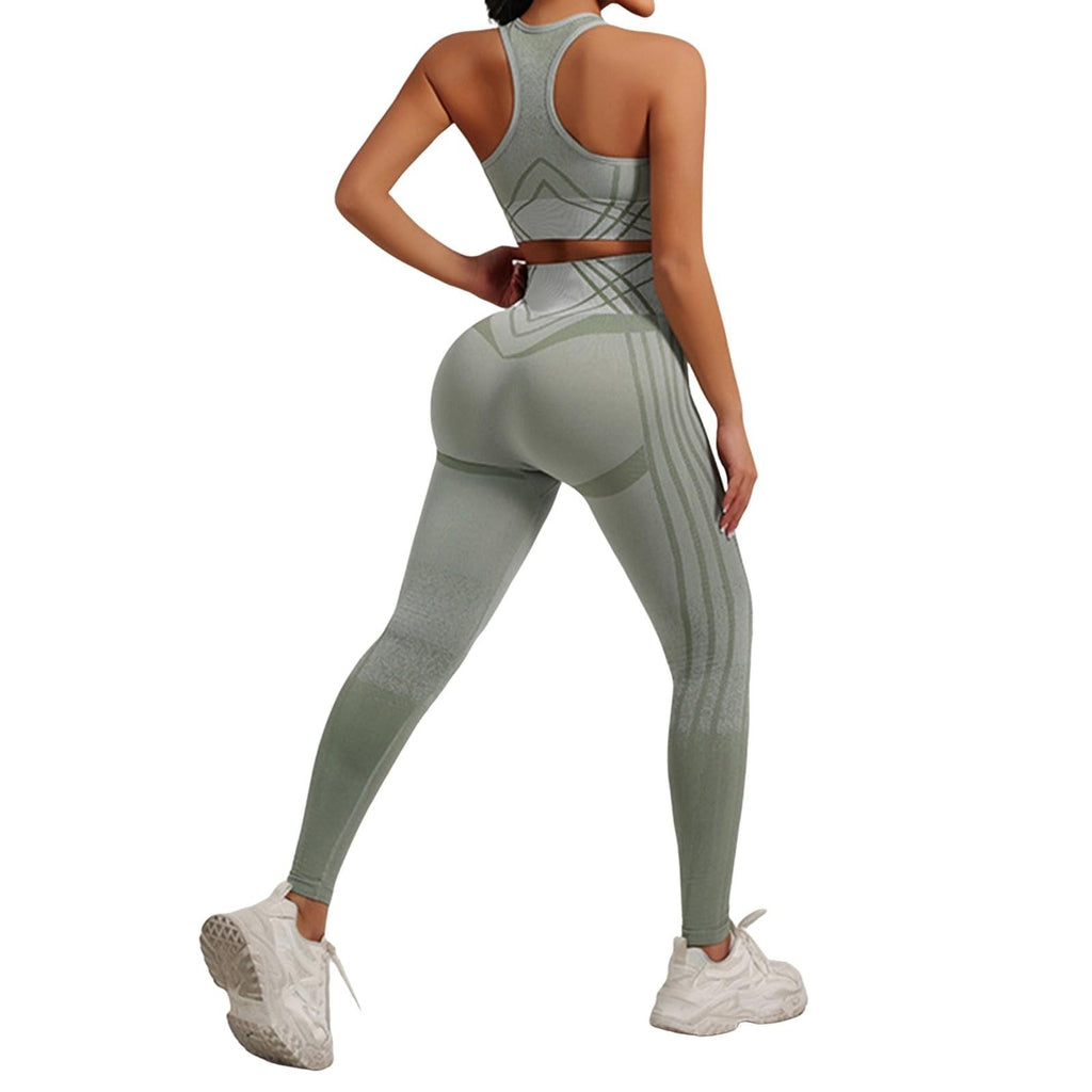Women's Seamless Yoga Workout Set with Sports Bra & Leggings