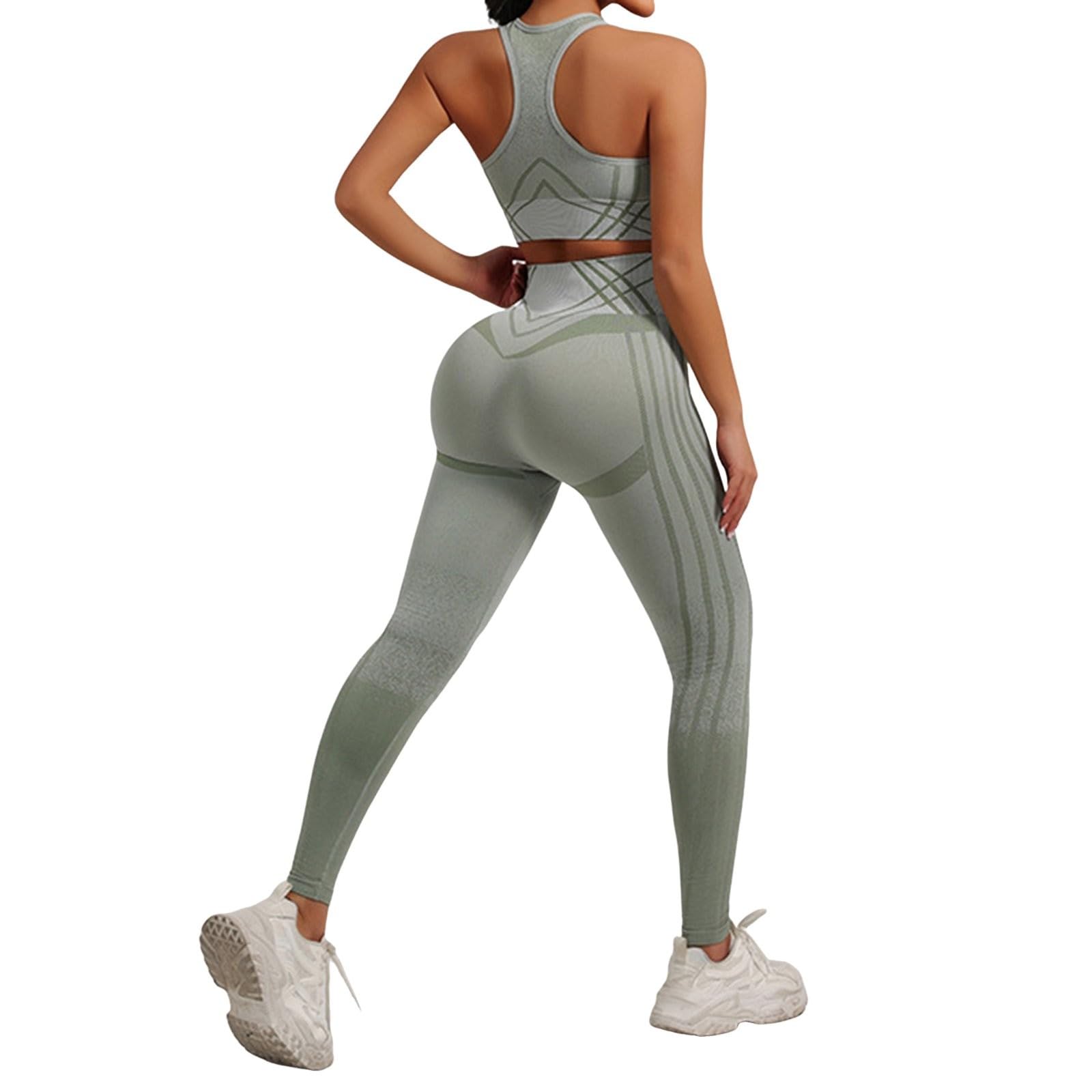Women's Seamless Yoga Workout Set with Sports Bra & Leggings