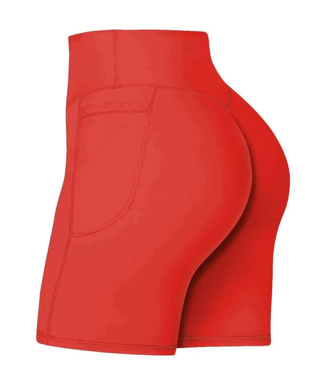 Sunzel No Front Seam Biker Shorts for Women with Pockets, Yoga Workout Gym Bike Shorts with Tummy Control