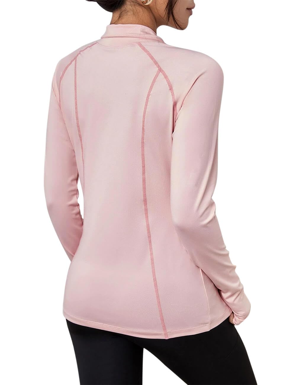 FACDIBY Lightweight Athletic Pullover Jacket for Women Zip Up Long Sleeve Running Shirts