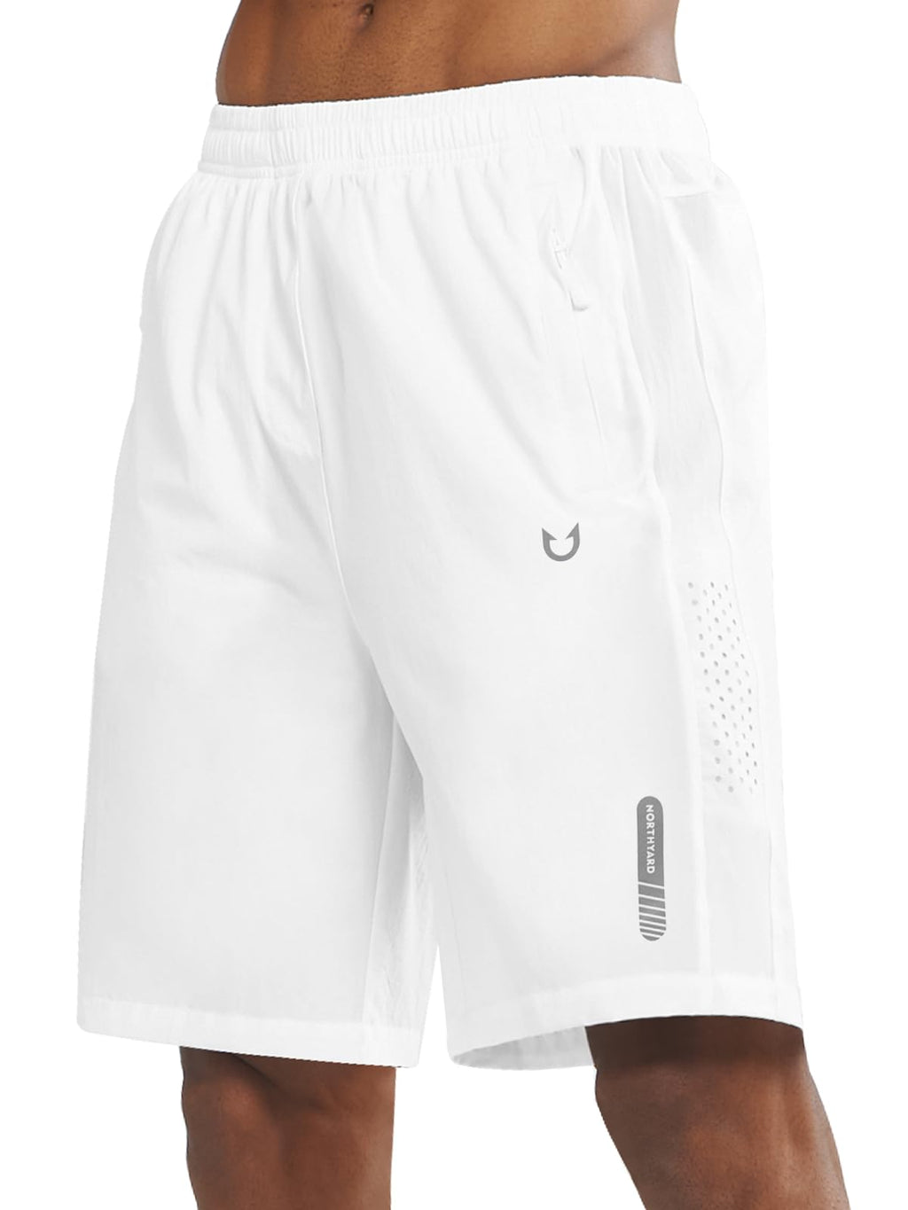 Men's Quick-Dry Running Shorts with Zipper Pockets for Training