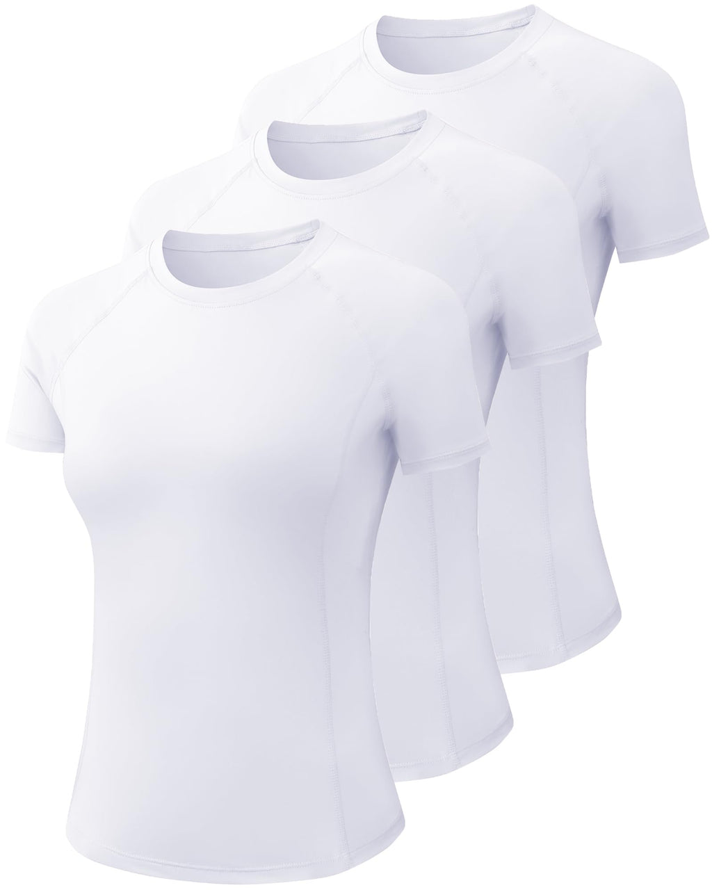 Women's Compression Short Sleeve, Workout Top/Dry Fit Gym Yoga Running Baselayer Shirt