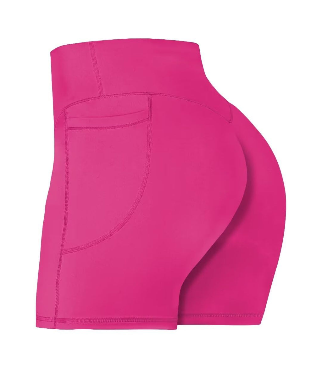 Sunzel No Front Seam Biker Shorts for Women with Pockets, Yoga Workout Gym Bike Shorts with Tummy Control