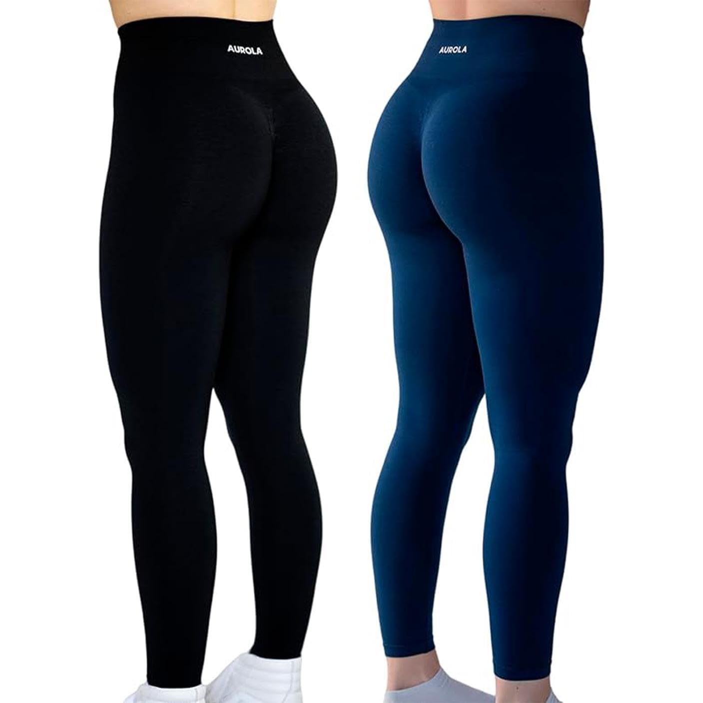 AUROLA Workout Leggings for Women Seamless Scrunch Tights Tummy Control Gym Fitness Girl Sport Active Yoga Pants