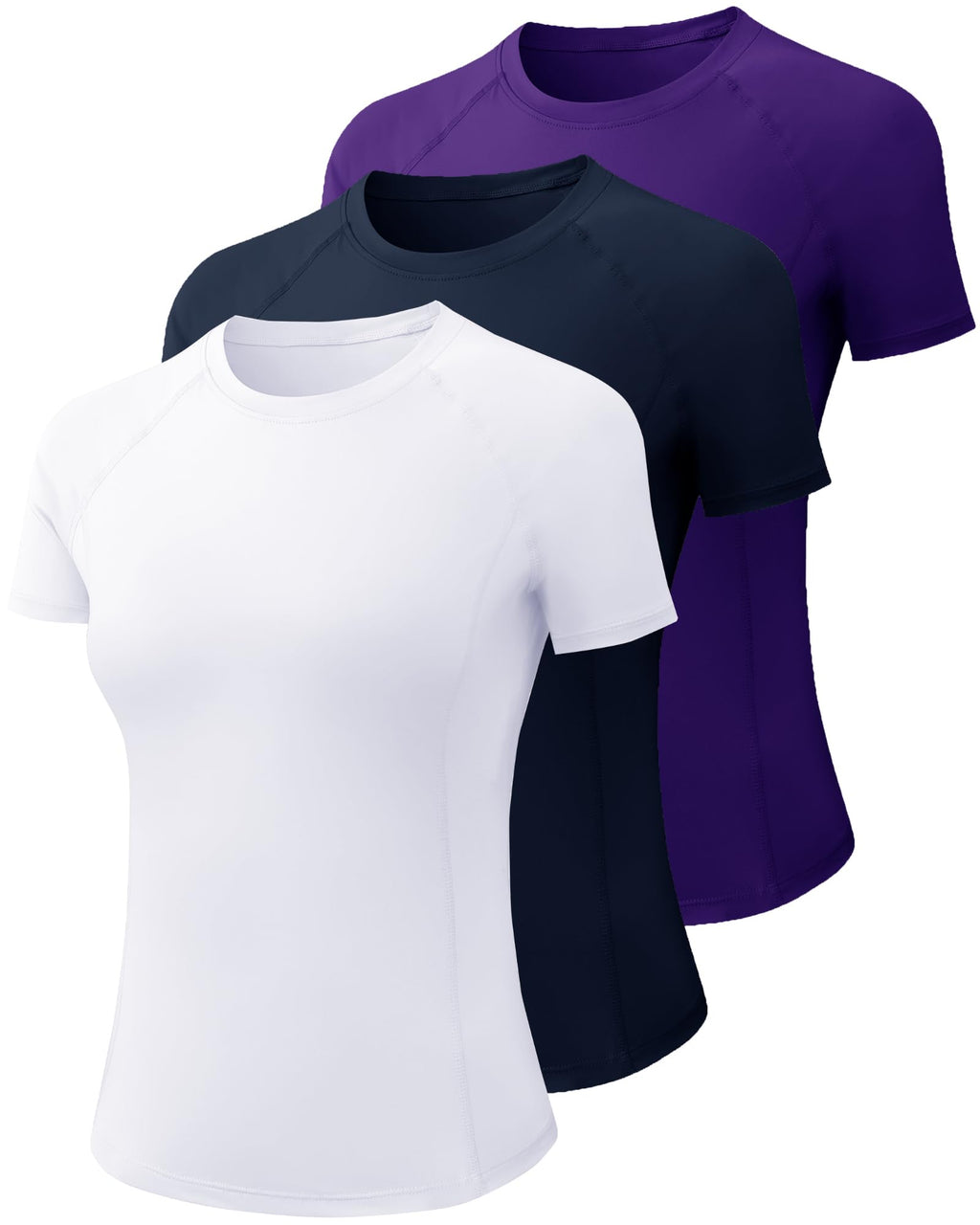Women's Compression Short Sleeve, Workout Top/Dry Fit Gym Yoga Running Baselayer Shirt