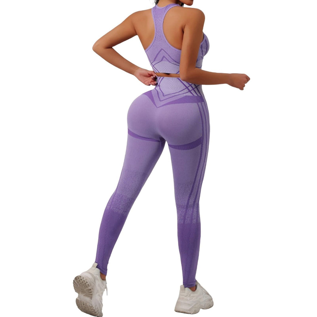 Women's Seamless Yoga Workout Set with Sports Bra & Leggings