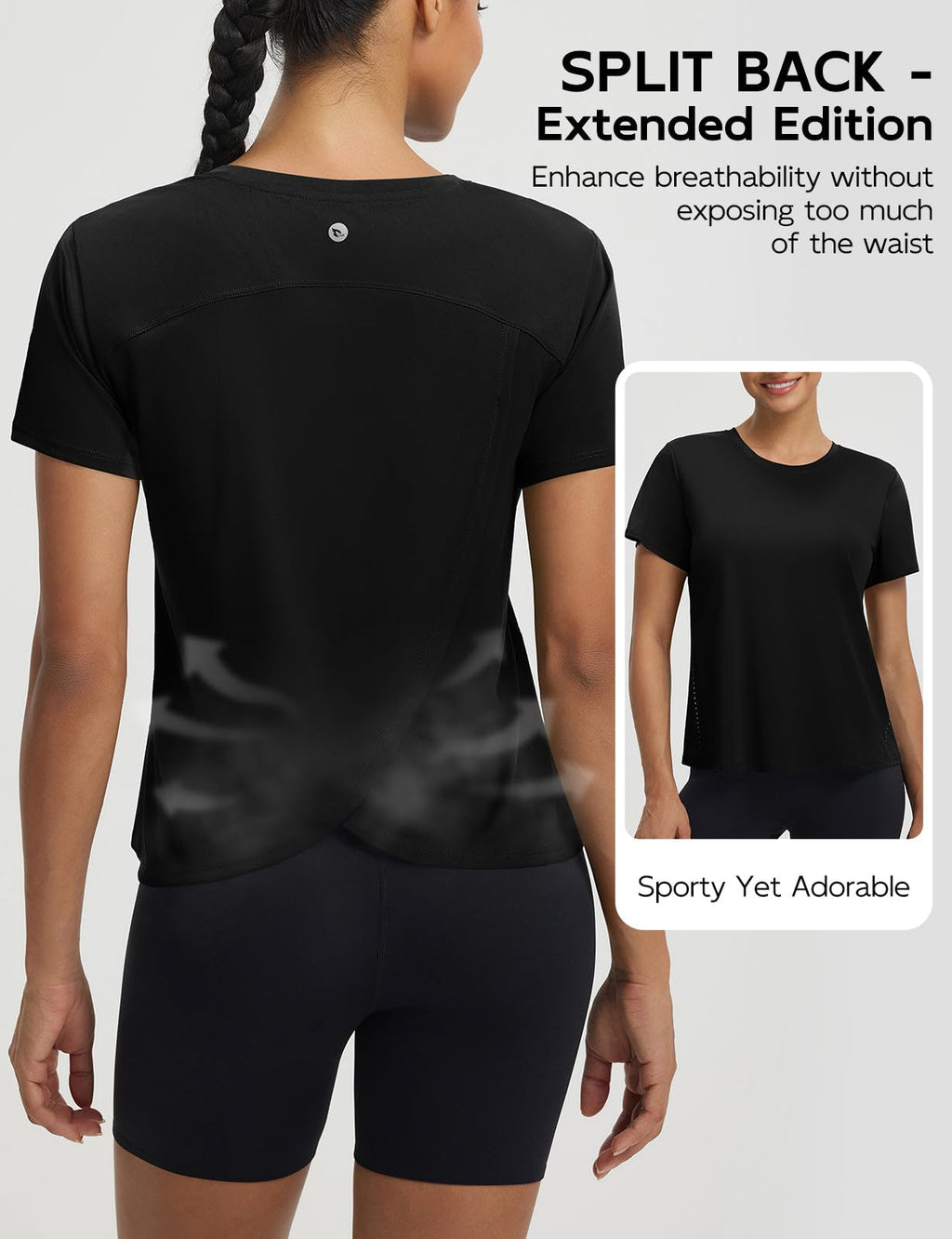 baleaf Women's Short Sleeve Workout Shirts Athletic Tops Sun Protection Breathable T-Shirts Quick Dry Gym Running Tennis