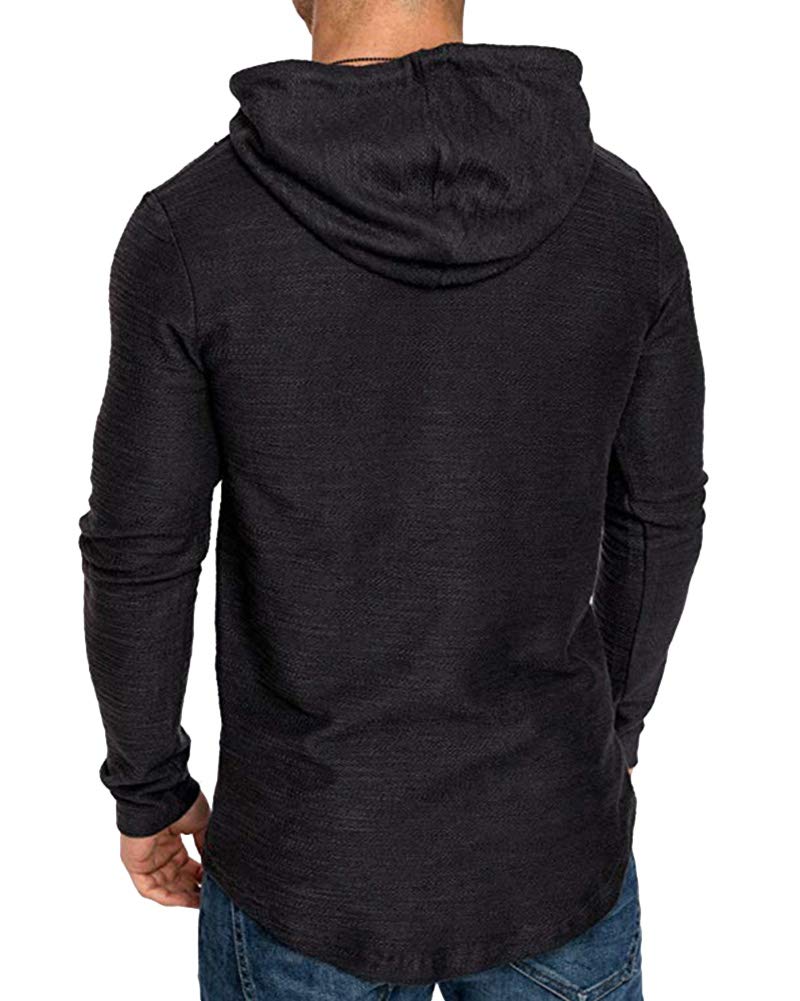 Lexiart Mens Fashion Athletic Hoodies Sport Sweatshirt Solid Color Fleece Pullover