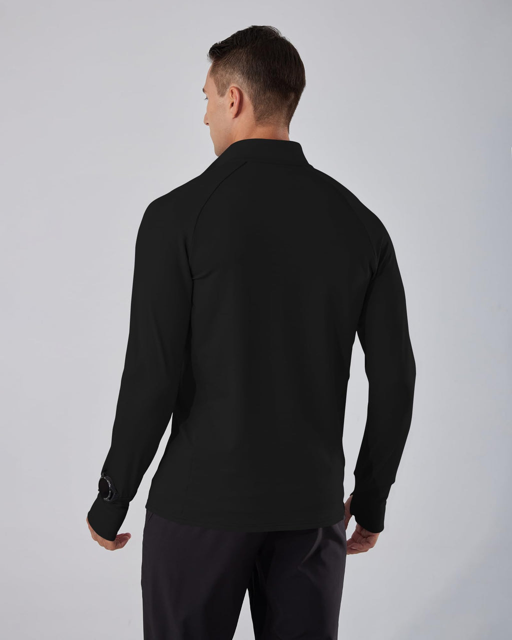Locachy Men's Lightweight Quick Dry Athletic Jacket Full Zip Stand Collar Running Workout Performance Shirt