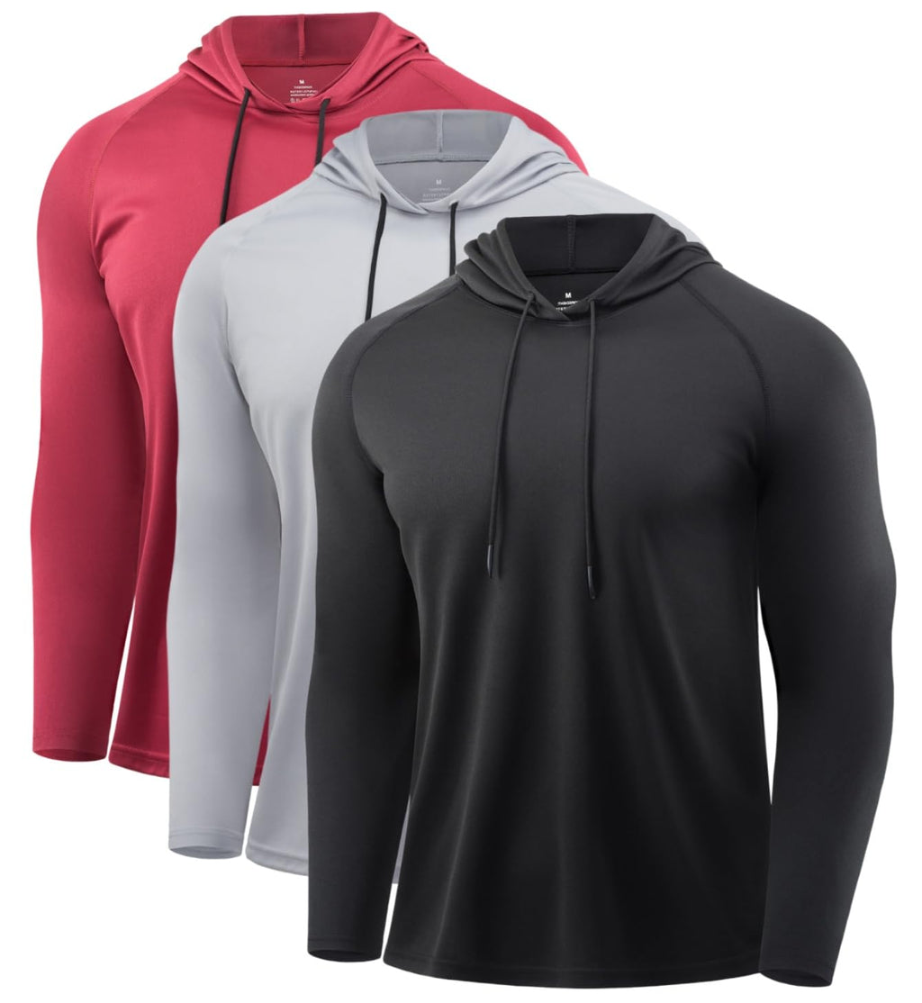 Men's Quick-Dry Long Sleeve Training Hoodie for Running & Gym