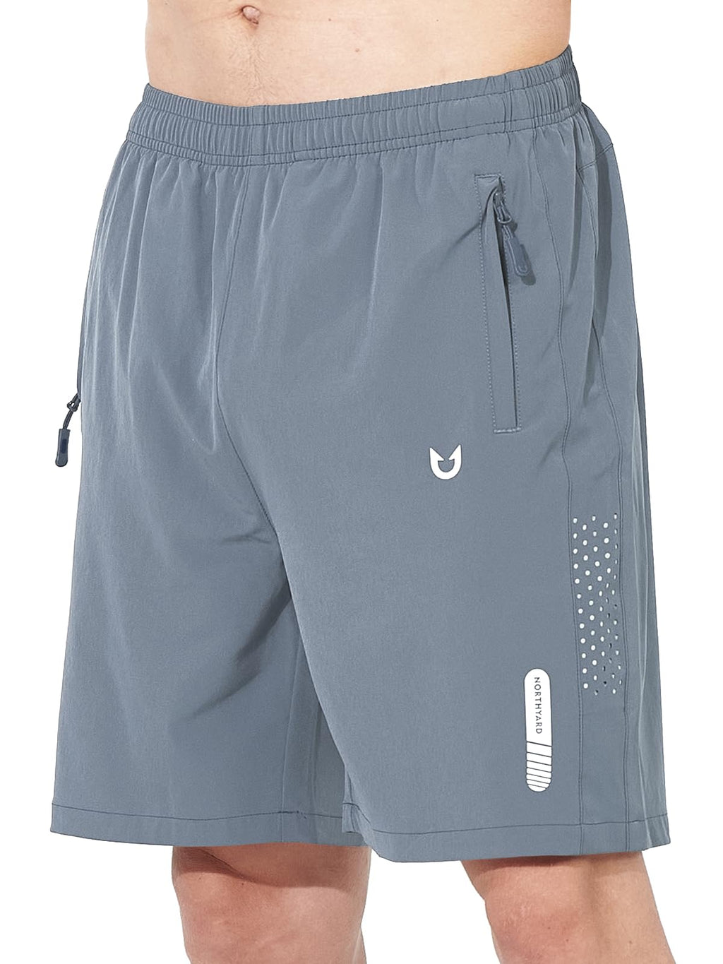 Men's Quick-Dry Running Shorts with Zipper Pockets for Training