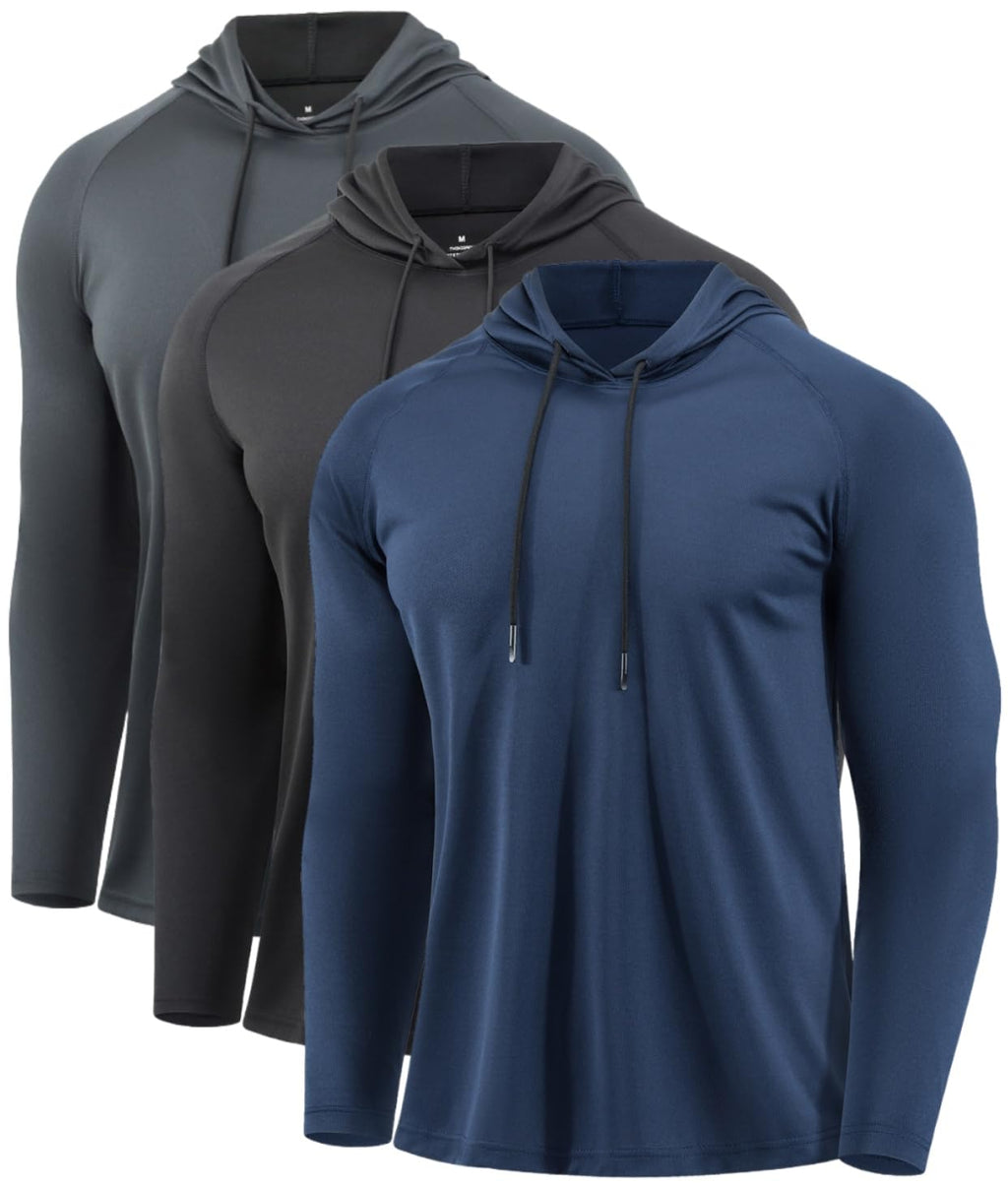 Men's Quick-Dry Long Sleeve Training Hoodie for Running & Gym