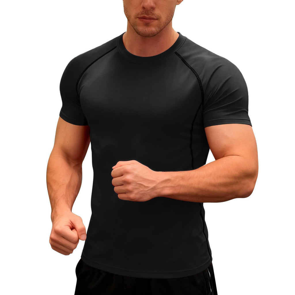 Men's Moisture-Wicking Compression T-Shirt for Training & Performance