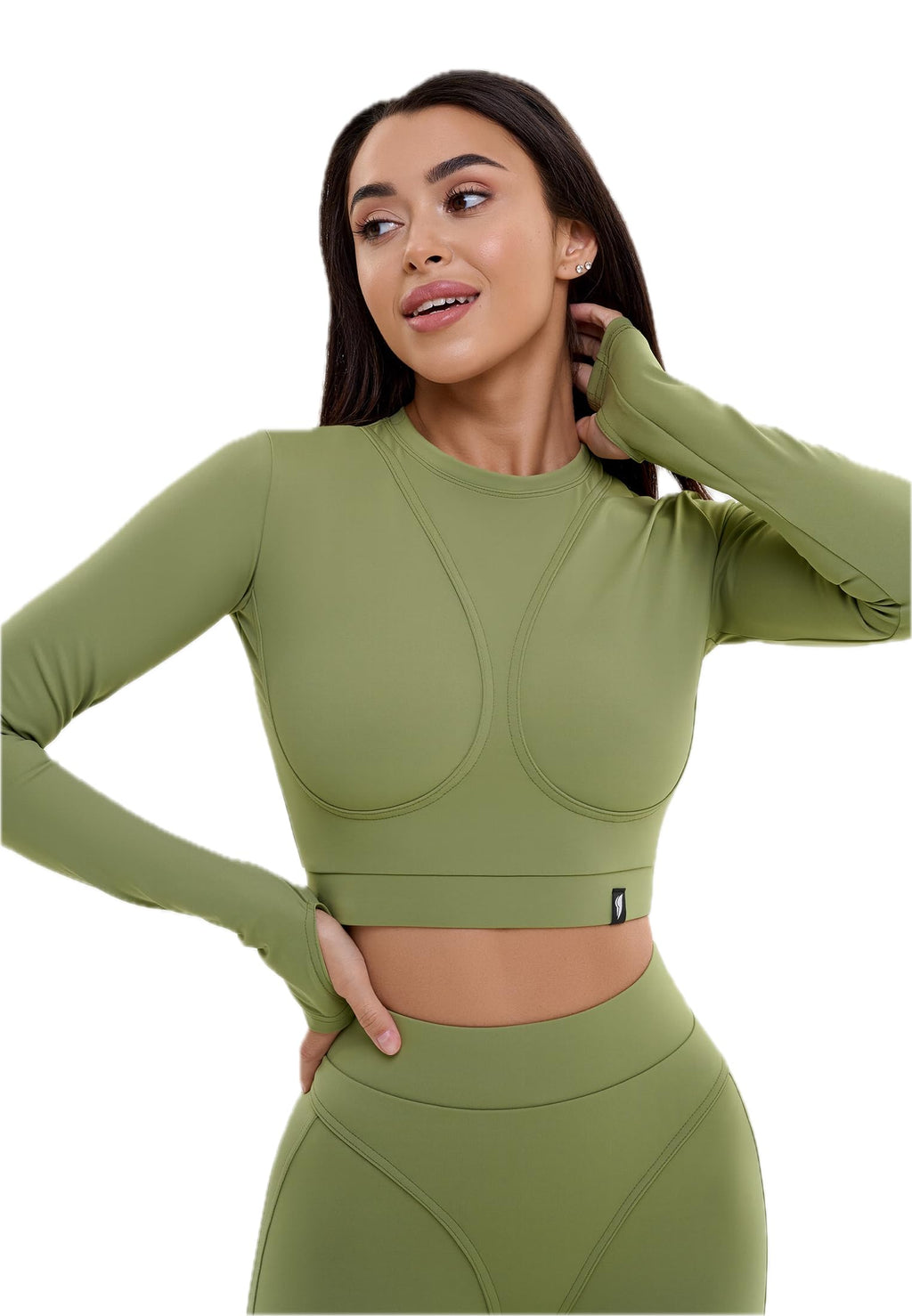 Bona Fide Women's Compression Workout Top Short/Long Sleeve Gym Yoga Running Crop Top