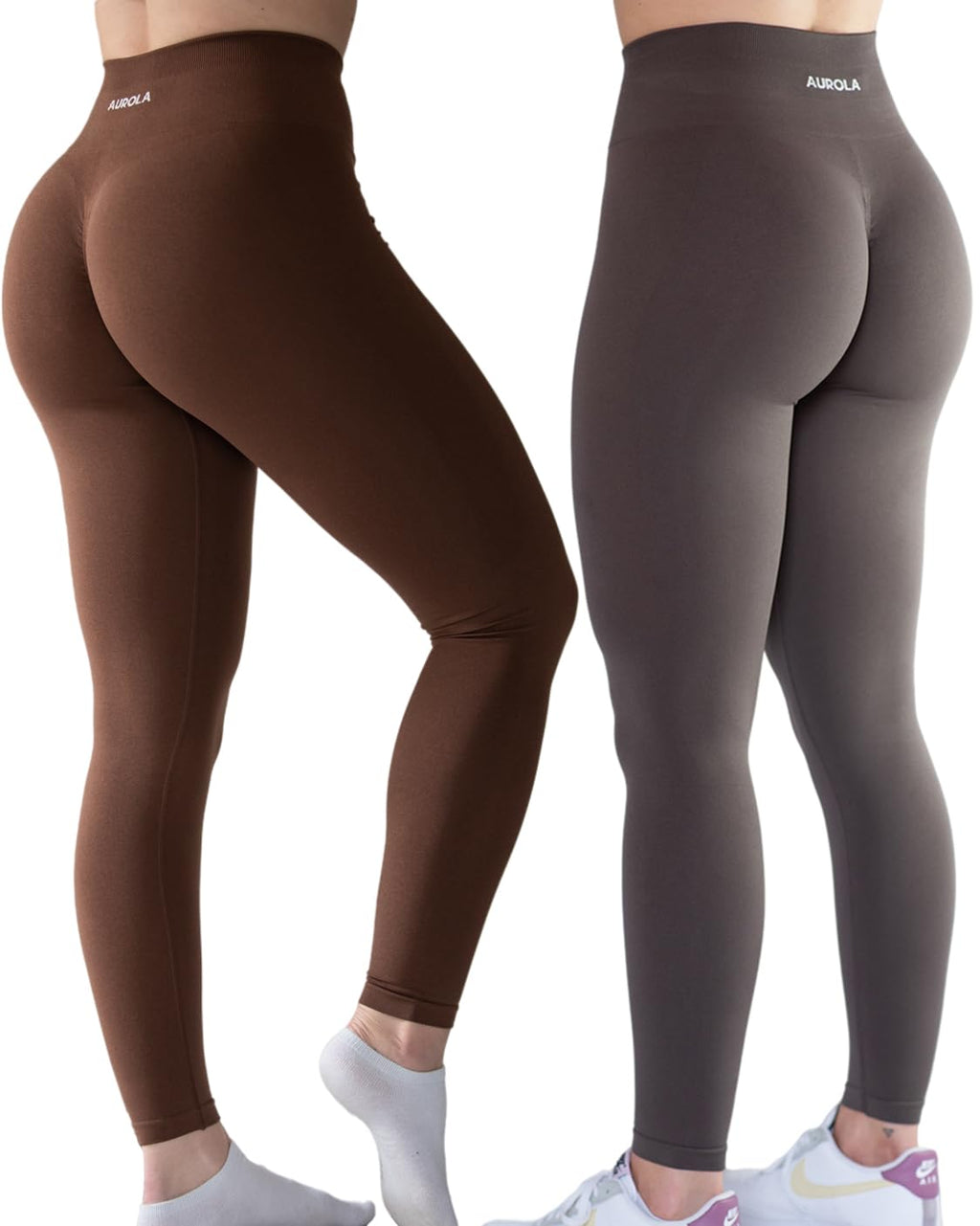 AUROLA Workout Leggings for Women Seamless Scrunch Tights Tummy Control Gym Fitness Girl Sport Active Yoga Pants
