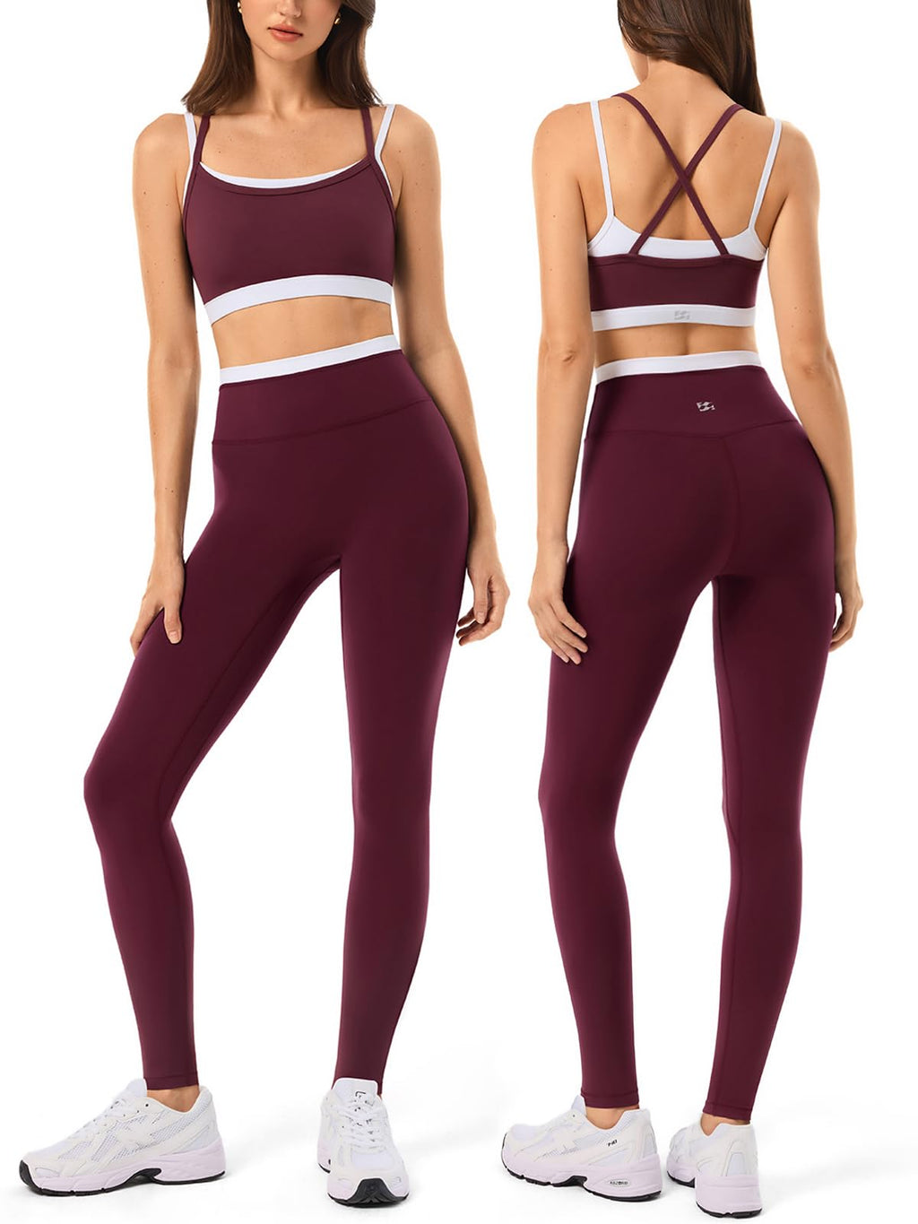 Women's Seamless Yoga Workout Set with Padded Sports Bra & Leggings