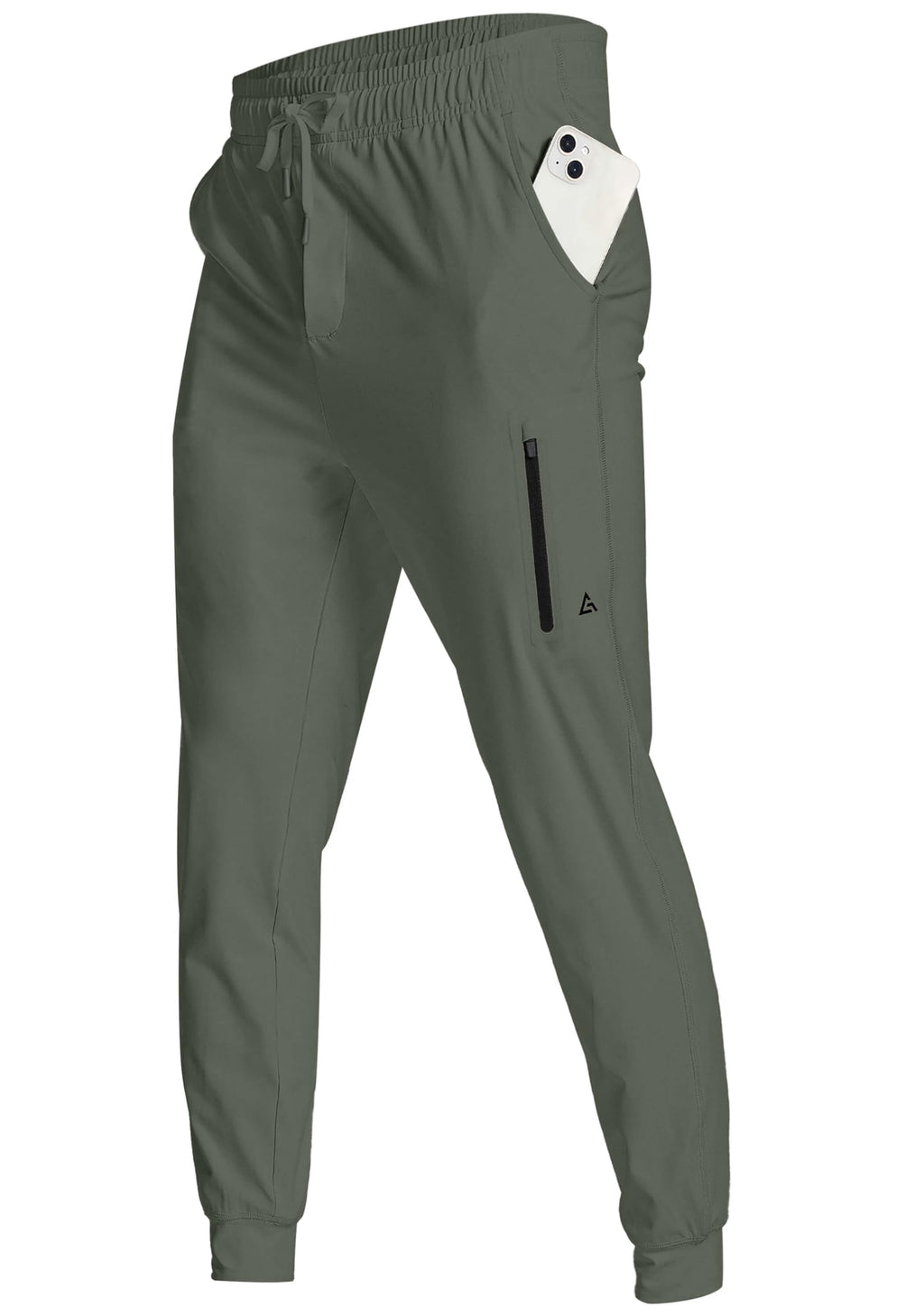 Men's Stretch Athletic Joggers with Zipper Pockets for Training