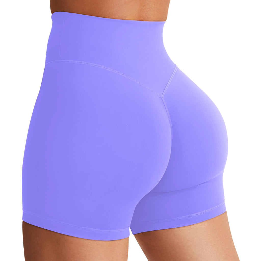 Women's High Waist Biker Shorts 3.6–6" Tummy Control Workout Yoga Gym Running Shorts