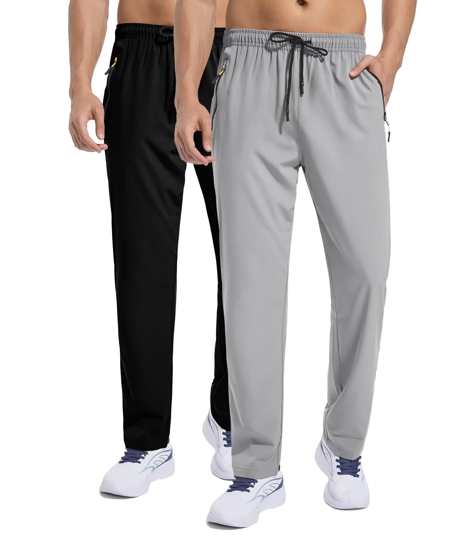 Men's Quick-Dry/Water Resistant Jogger Pants for Training, Hiking & Running