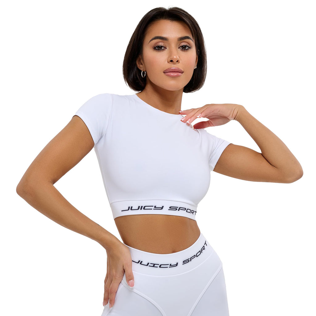 Bona Fide Women's Compression Workout Top Short/Long Sleeve Gym Yoga Running Crop Top