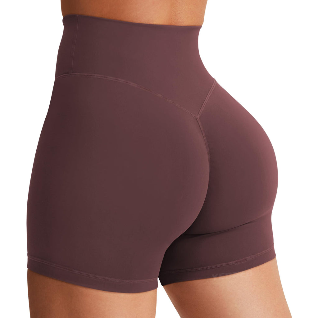 Women's High Waist Biker Shorts 3.6–6" Tummy Control Workout Yoga Gym Running Shorts