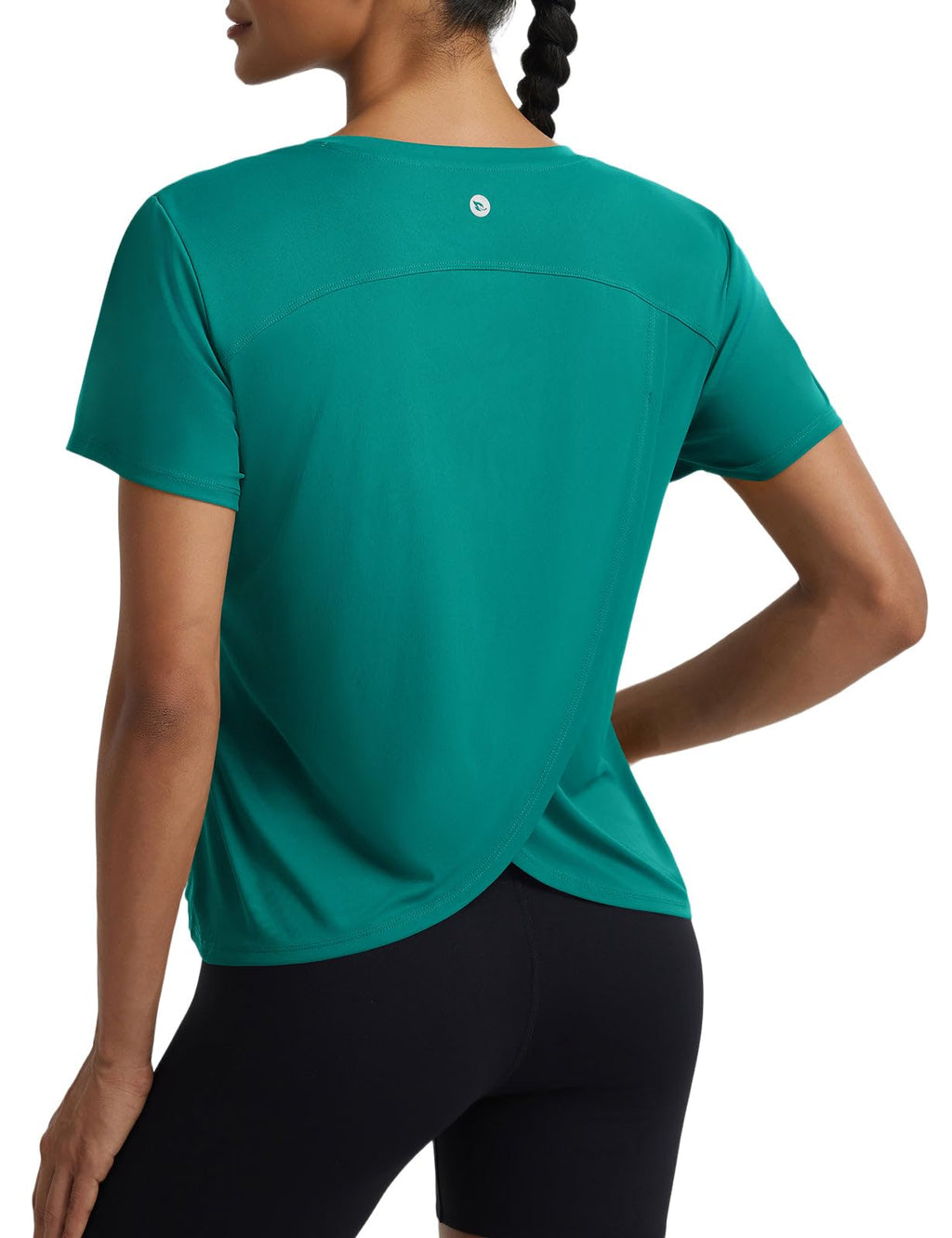 Women's Quick-Dry Workout T-Shirt with Sun Protection for Running, Tennis & Training