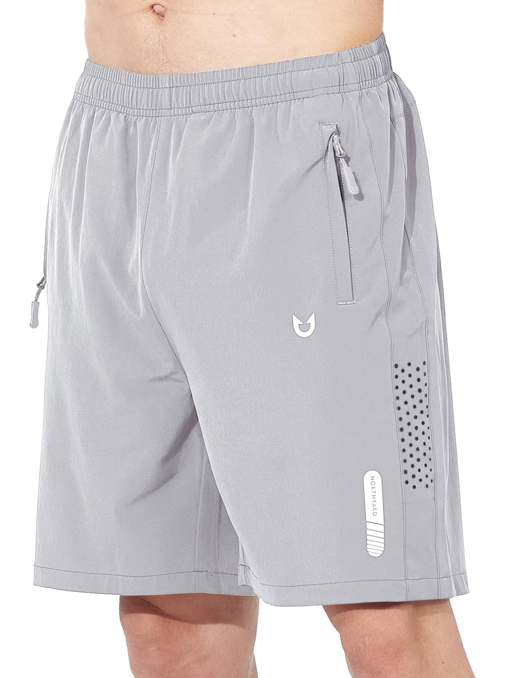 Men's Quick-Dry Running Shorts with Zipper Pockets for Training