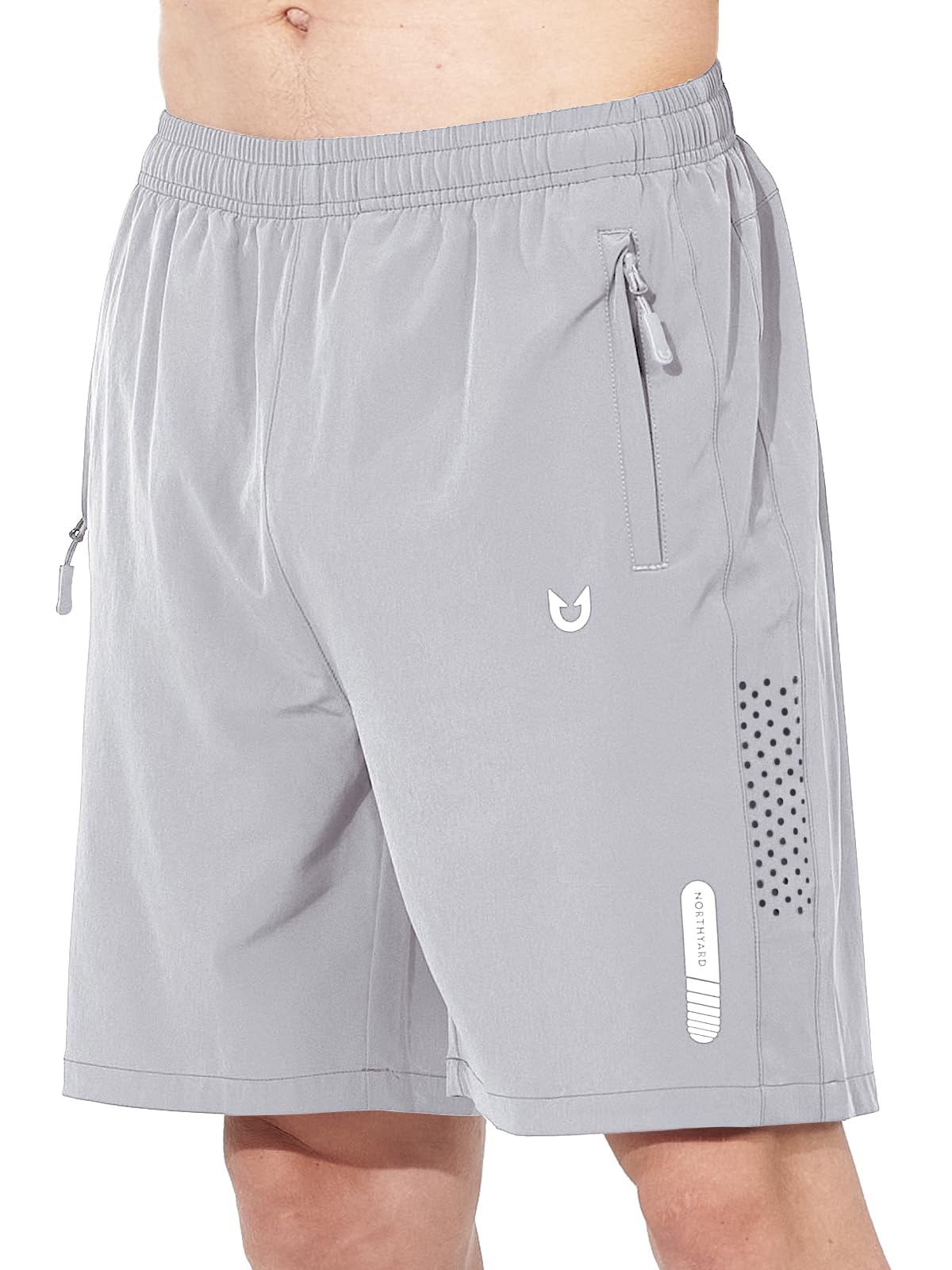 Men's Quick-Dry Running Shorts with Zipper Pockets for Training