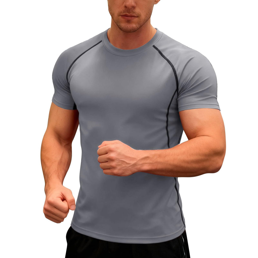 Men's Moisture-Wicking Compression T-Shirt for Training & Performance