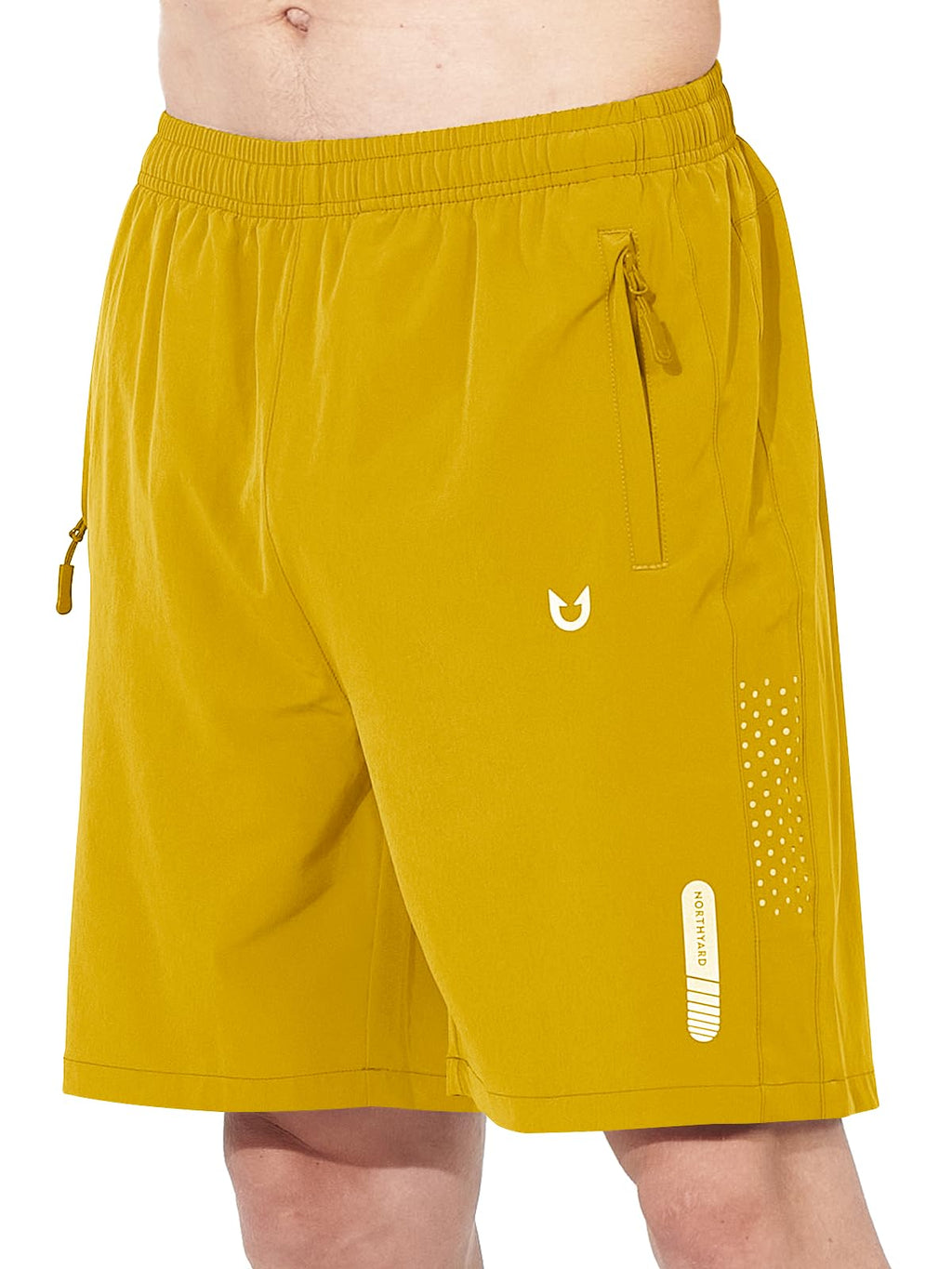 Men's Quick-Dry Running Shorts with Zipper Pockets for Training