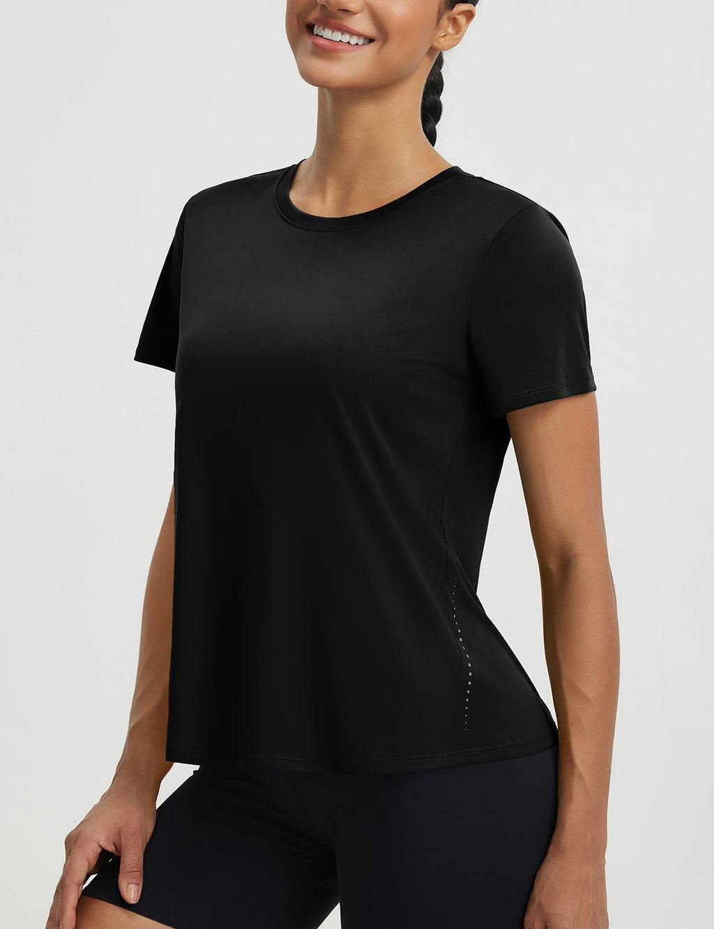 baleaf Women's Short Sleeve Workout Shirts Athletic Tops Sun Protection Breathable T-Shirts Quick Dry Gym Running Tennis