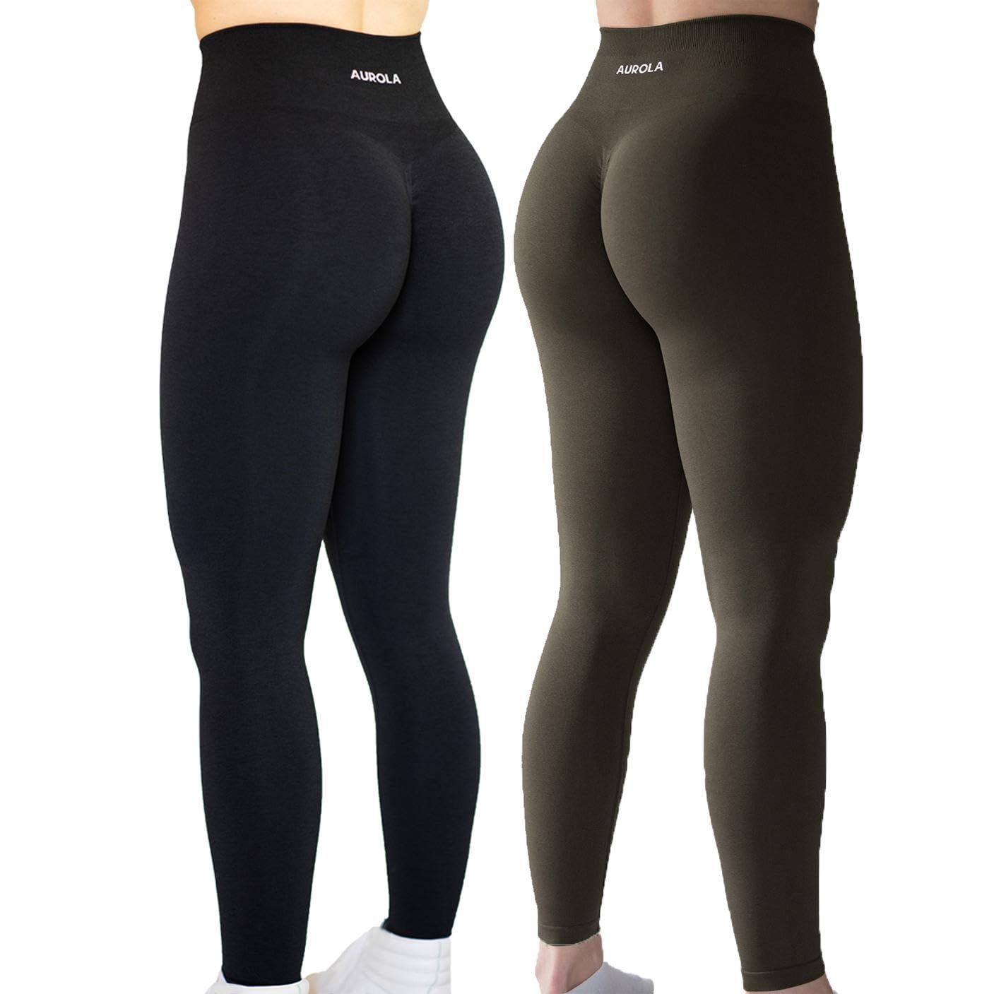 AUROLA Workout Leggings for Women Seamless Scrunch Tights Tummy Control Gym Fitness Girl Sport Active Yoga Pants