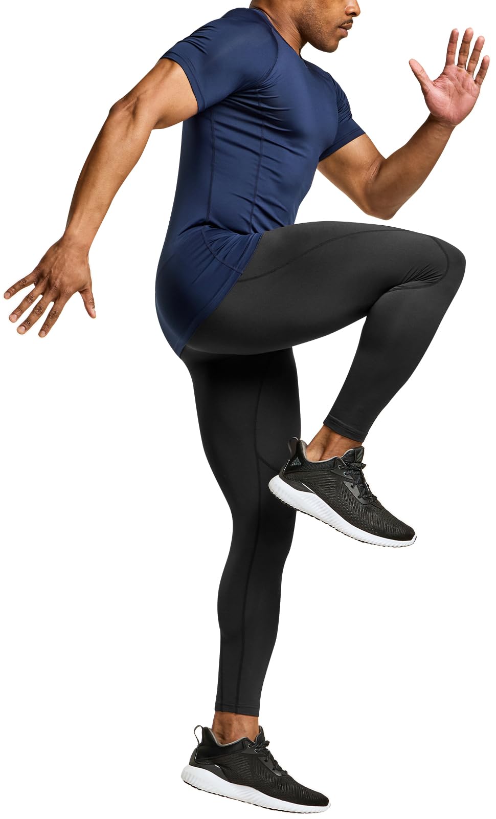 ATHLIO Men's Cool Dry Short Sleeve Compression Shirts, Sports Baselayer T-Shirts Tops, Athletic Workout Shirt