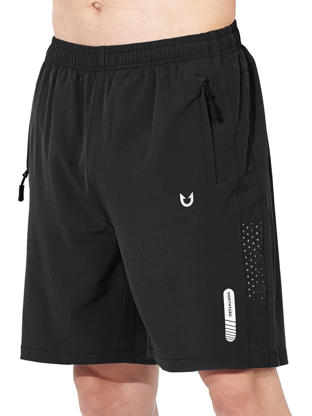 Men's Quick-Dry Running Shorts with Zipper Pockets for Training